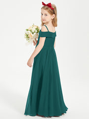 Off-the-Shoulder Dresses for Stylish Junior Bridesmaids Peacock