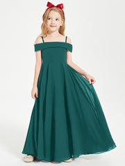 Off-the-Shoulder Dresses for Stylish Junior Bridesmaids Peacock