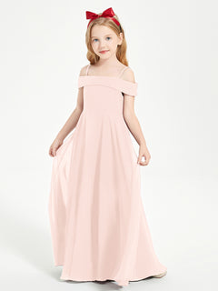 Off-the-Shoulder Dresses for Stylish Junior Bridesmaids Pearl Pink