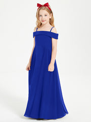 Off-the-Shoulder Dresses for Stylish Junior Bridesmaids Royal Blue