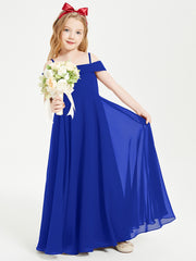 Off-the-Shoulder Dresses for Stylish Junior Bridesmaids Royal Blue