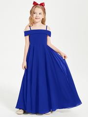 Off-the-Shoulder Dresses for Stylish Junior Bridesmaids Royal Blue