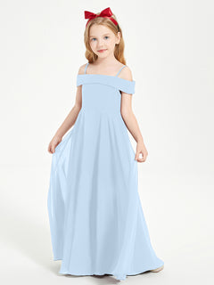 Off-the-Shoulder Dresses for Stylish Junior Bridesmaids Sky Blue