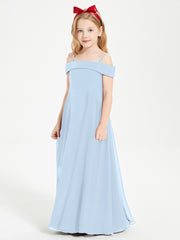Off-the-Shoulder Dresses for Stylish Junior Bridesmaids Sky Blue
