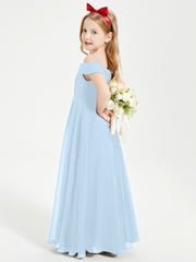 Off-the-Shoulder Dresses for Stylish Junior Bridesmaids Sky Blue
