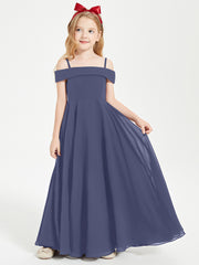 Off-the-Shoulder Dresses for Stylish Junior Bridesmaids Stormy
