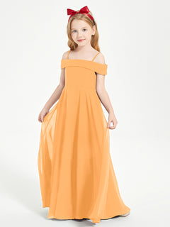 Off-the-Shoulder Dresses for Stylish Junior Bridesmaids Tangerine