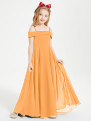 Off-the-Shoulder Dresses for Stylish Junior Bridesmaids Tangerine