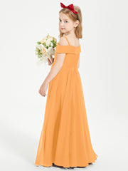 Off-the-Shoulder Dresses for Stylish Junior Bridesmaids Tangerine