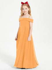 Off-the-Shoulder Dresses for Stylish Junior Bridesmaids Tangerine