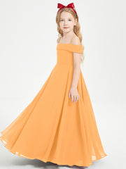 Off-the-Shoulder Dresses for Stylish Junior Bridesmaids Tangerine