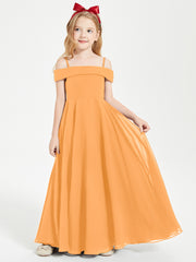Off-the-Shoulder Dresses for Stylish Junior Bridesmaids Tangerine