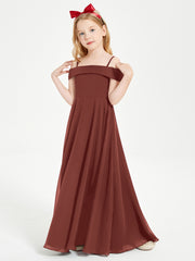 Off-the-Shoulder Dresses for Stylish Junior Bridesmaids Terracotta