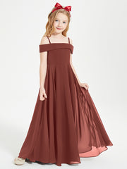 Off-the-Shoulder Dresses for Stylish Junior Bridesmaids Terracotta