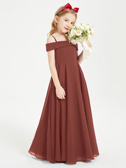 Off-the-Shoulder Dresses for Stylish Junior Bridesmaids Terracotta
