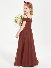 Off-the-Shoulder Dresses for Stylish Junior Bridesmaids Terracotta