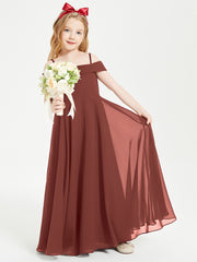 Off-the-Shoulder Dresses for Stylish Junior Bridesmaids Terracotta