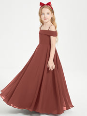 Off-the-Shoulder Dresses for Stylish Junior Bridesmaids Terracotta