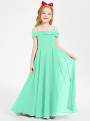 Off-the-Shoulder Dresses for Stylish Junior Bridesmaids Turquoise