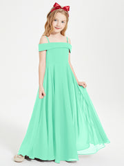Off-the-Shoulder Dresses for Stylish Junior Bridesmaids Turquoise