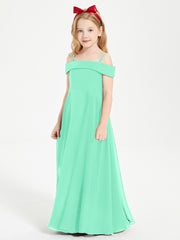 Off-the-Shoulder Dresses for Stylish Junior Bridesmaids Turquoise