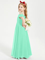 Off-the-Shoulder Dresses for Stylish Junior Bridesmaids Turquoise
