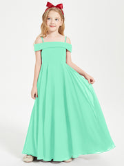 Off-the-Shoulder Dresses for Stylish Junior Bridesmaids Turquoise