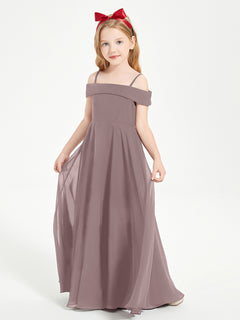 Off-the-Shoulder Dresses for Stylish Junior Bridesmaids Vintage Mauve