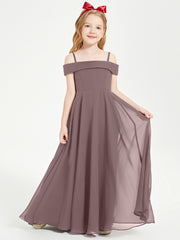 Off-the-Shoulder Dresses for Stylish Junior Bridesmaids Vintage Mauve