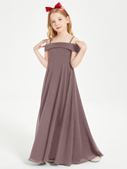 Off-the-Shoulder Dresses for Stylish Junior Bridesmaids Vintage Mauve