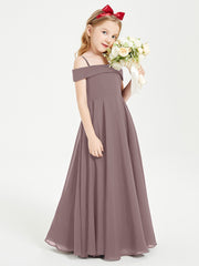 Off-the-Shoulder Dresses for Stylish Junior Bridesmaids Vintage Mauve