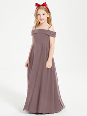 Off-the-Shoulder Dresses for Stylish Junior Bridesmaids Vintage Mauve