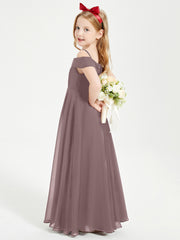 Off-the-Shoulder Dresses for Stylish Junior Bridesmaids Vintage Mauve