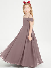 Off-the-Shoulder Dresses for Stylish Junior Bridesmaids Vintage Mauve