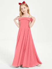 Off-the-Shoulder Dresses for Stylish Junior Bridesmaids Watermelon