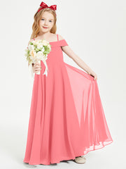 Off-the-Shoulder Dresses for Stylish Junior Bridesmaids Watermelon