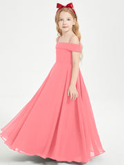 Off-the-Shoulder Dresses for Stylish Junior Bridesmaids Watermelon