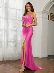 Sweetheart Rhinestone Sheath Dress With Slit Azalea Plus Size