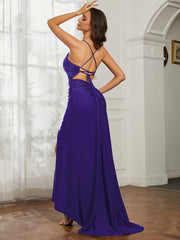 Sweetheart Rhinestone Sheath Dress With Slit Regency