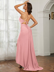 Sweetheart Rhinestone Sheath Dress With Slit Flamingo Plus Size
