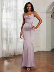Satin Cowl Neck Mermaid Dress Dusk Plus Size