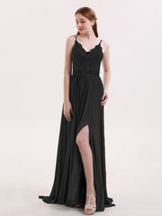 Beaded Waist Jersey Dress with Slit Plum