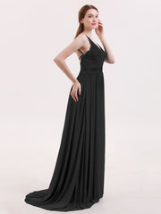 Beaded Waist Jersey Dress with Slit Vintage Mauve