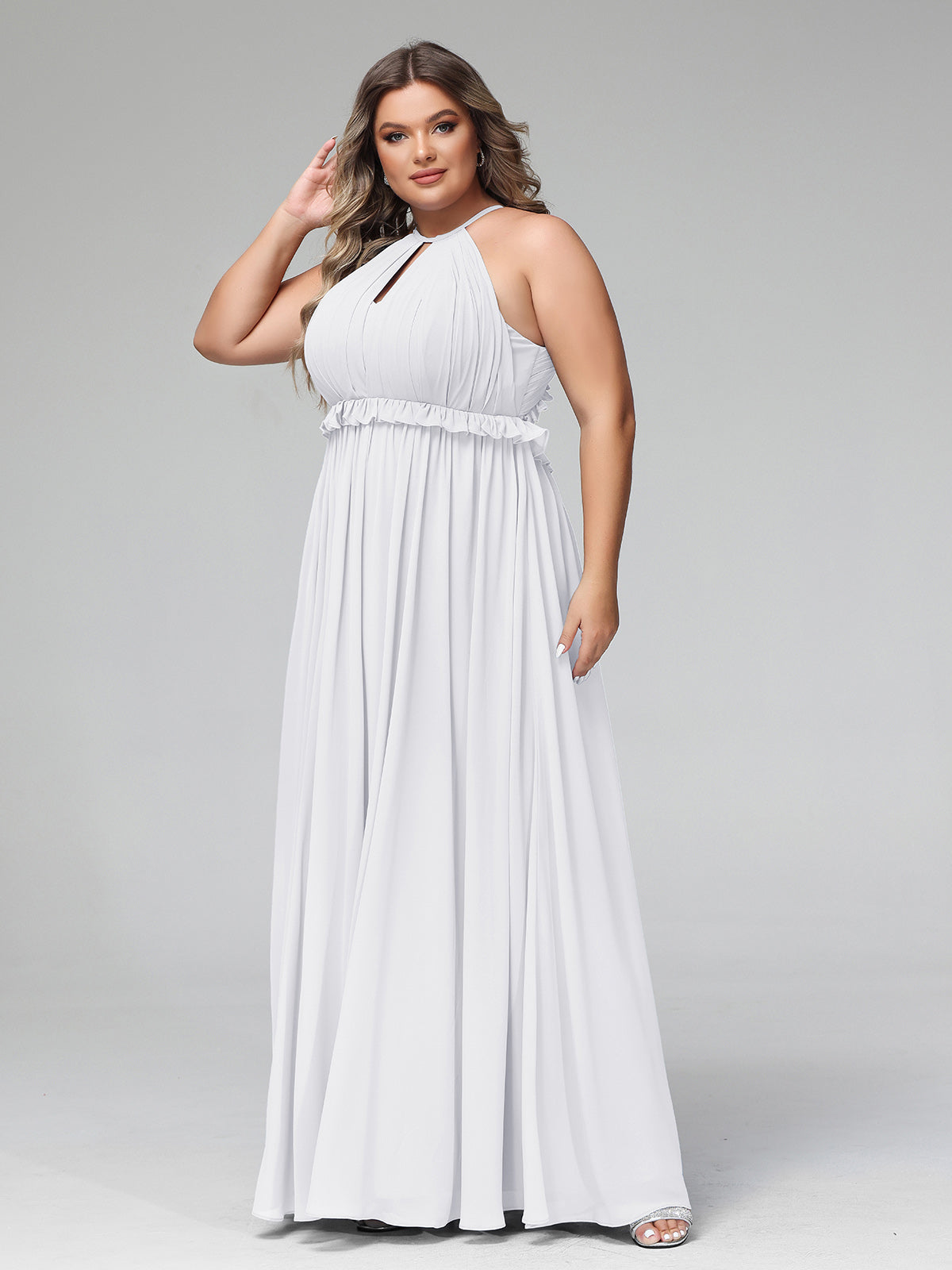 white maxi dress plus size uk