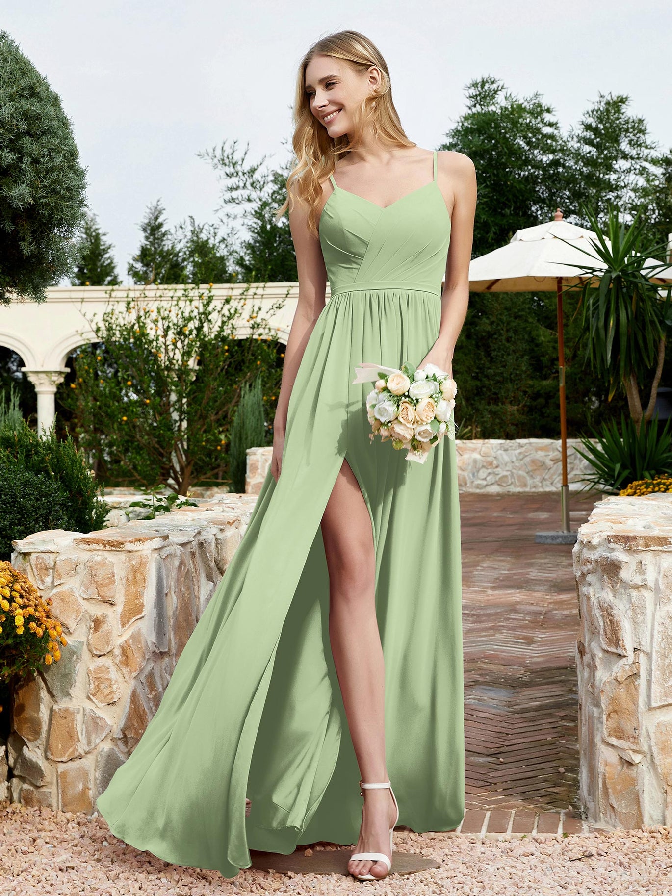 Soft and Dreamy Dusty Sage Bridesmaid Dresses for a Romantic Wedding BABARONI UK Soft and Dreamy Dusty Sage Bridesmaid Dresses for a Romantic Wedding BABARONI UK