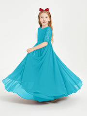 Lace Top Half Sleeved Junior Bridesmaids Dresses Jade