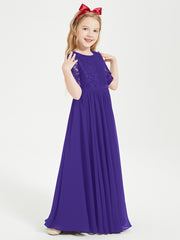 Lace Top Half Sleeved Junior Bridesmaids Dresses Regency