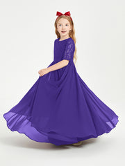 Lace Top Half Sleeved Junior Bridesmaids Dresses Regency