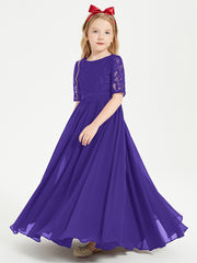 Lace Top Half Sleeved Junior Bridesmaids Dresses Regency