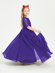 Lace Top Half Sleeved Junior Bridesmaids Dresses Regency